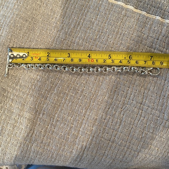 Sterling Rolo style bracelet with Sterling heart charm. - Picture 7 of 10